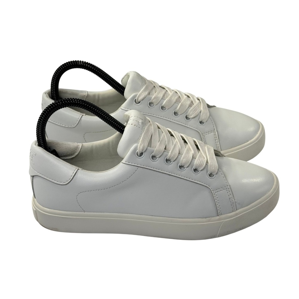 Sam‎ Edelman Ethyl Sneakers Womens 7 White Leather Low Minimalist Preppy Casual